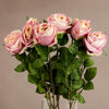 Pack of 6 x 70cm Artificial Light Pink Rose - Premium Quality