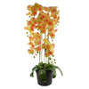 Large Yellow Artificial  Orchid Plant Artifcial 41 REAL TOUCH flowers Botanik