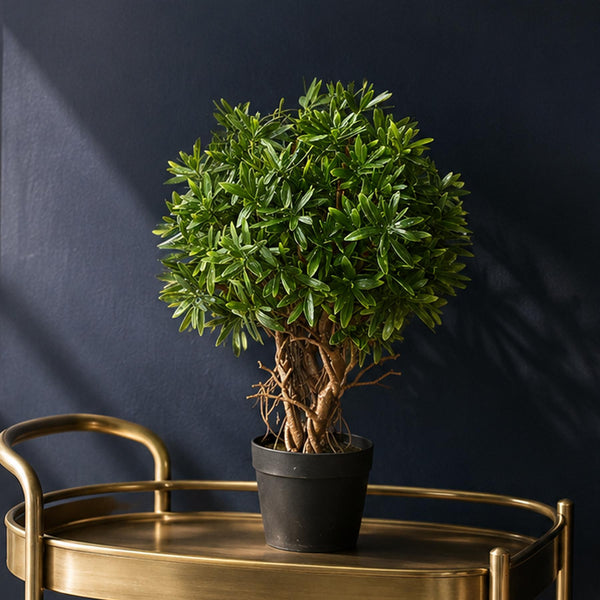 45cm Fire Retardant Mini Ficus Topiary Ball Plant - Premium Quality