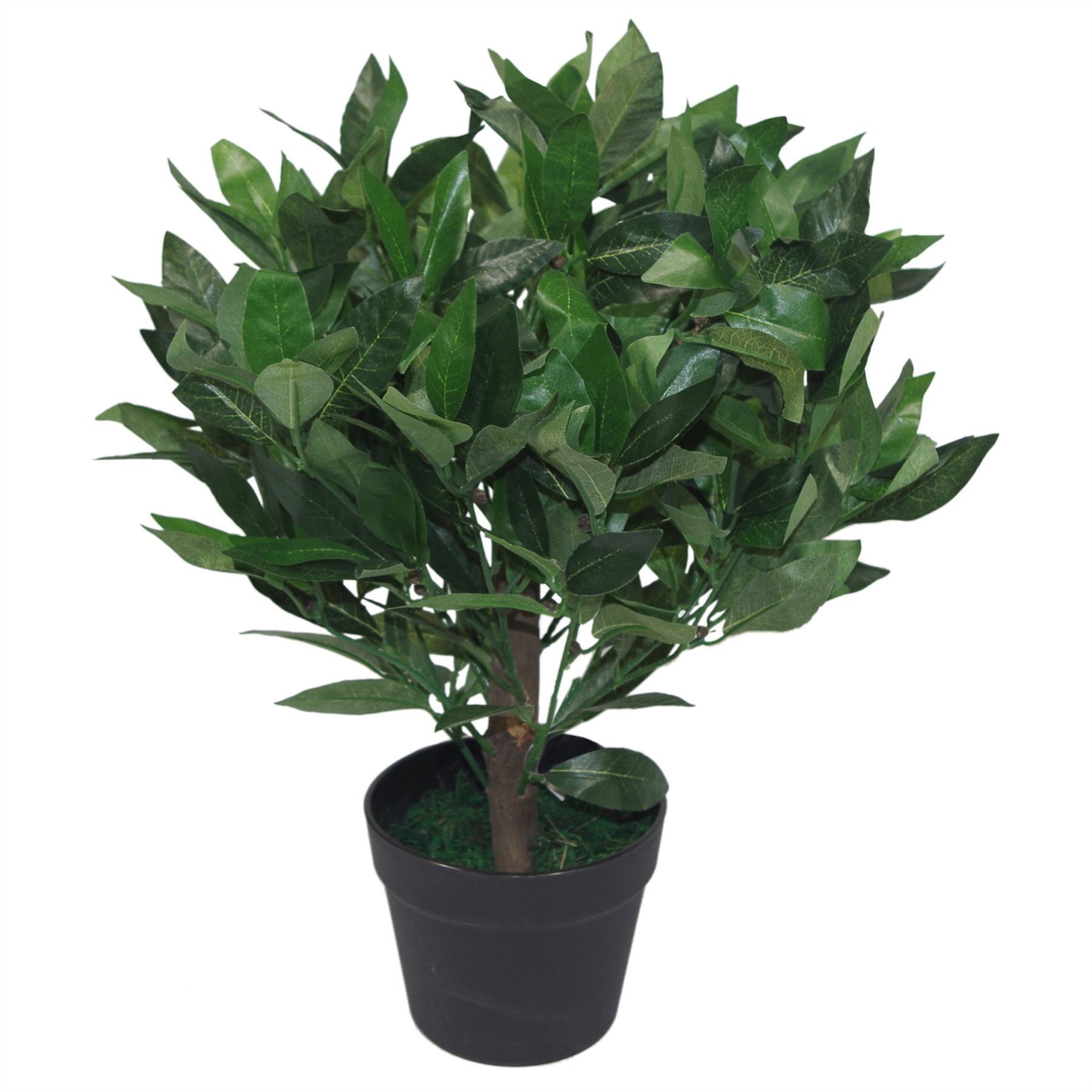 Pair of 50cm Dwarf Artificial Bay Trees Laurel Topiary Bushes - Premium Quality