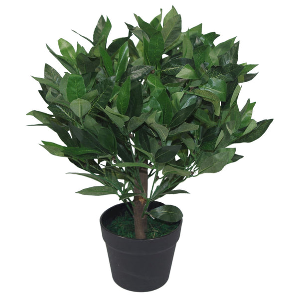 Pair of 50cm Dwarf Artificial Bay Trees Laurel Topiary Bushes - Premium Quality