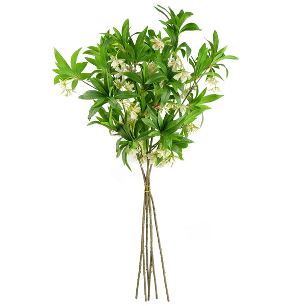 Pack of 6 x 90cm Artificial Hainan Elaeocarpus Stem - Premium Quality