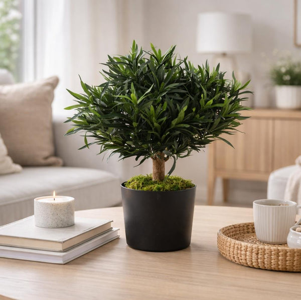 Leaf Design 40cm Podocarpus Bush Artificial Plant