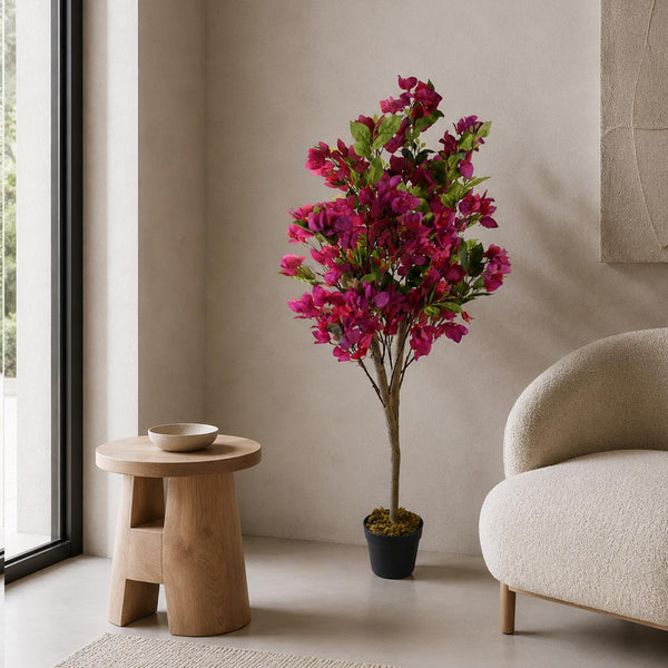 Artificial Pink Bougainvillea Tree 120cm Flowering Blossom Botanik