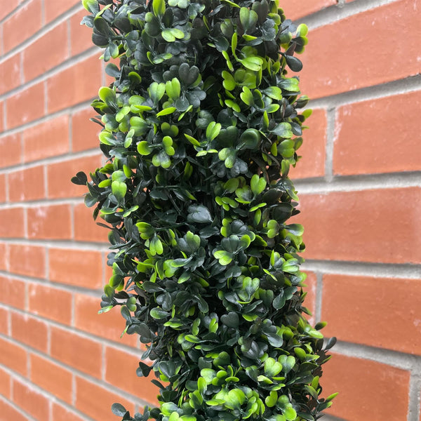 120cm Artificial Natural Boxwood Spiral Topiary - Premium Quality