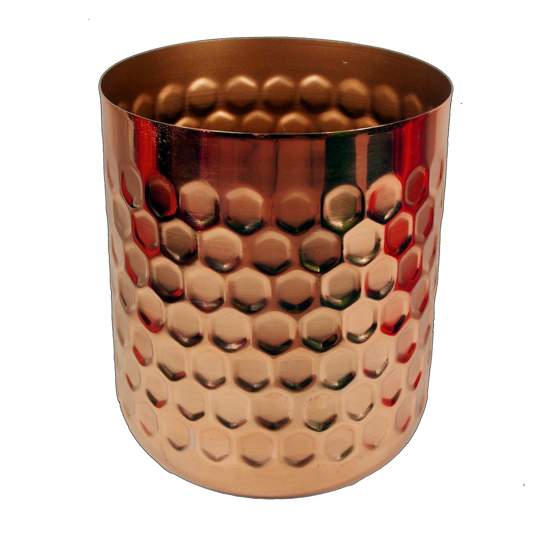 Honeycomb Metal Planter - Copper - 18cm x 15.5cm - Premium Quality