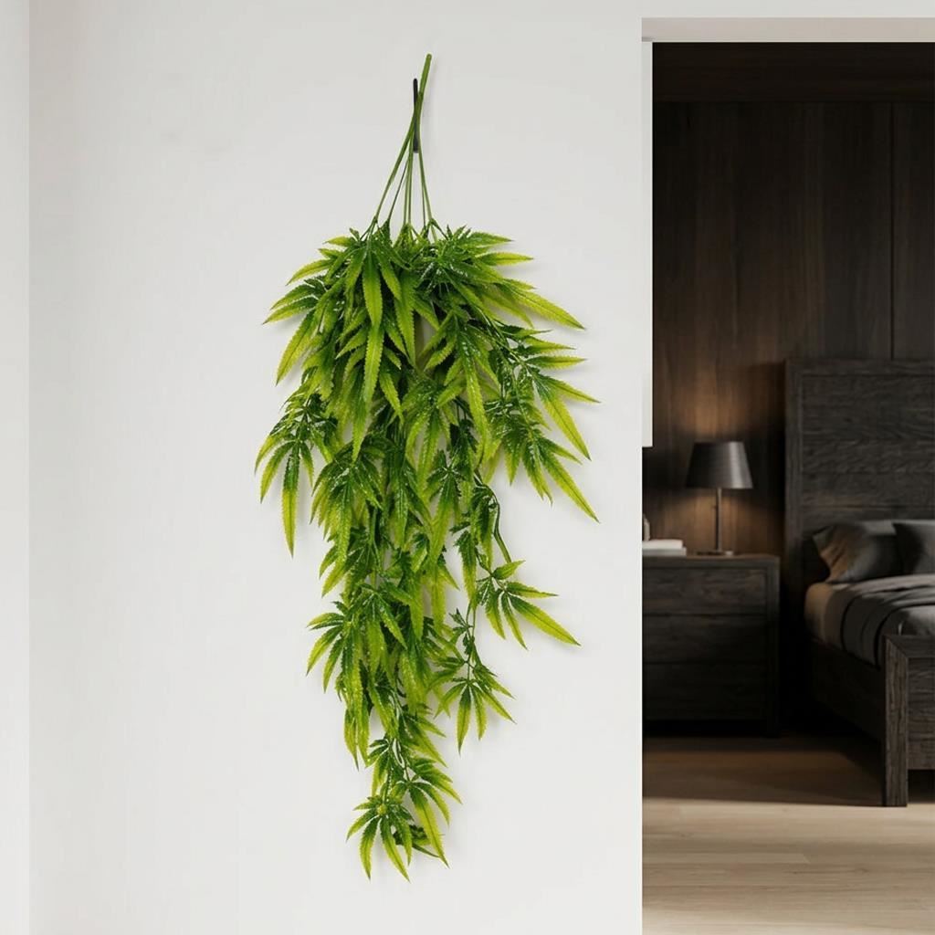 Pack of 6 x 70cm Artificial Trailing Fern Botanik Plant Hanging Faux Greenery - Premium Quality