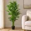 120cm (4ft) Fat Leaf Artificial Bamboo Plants Trees - XL