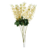 Pack of 6 x Artificial Flowers Delphinium Cream Stem 75cm