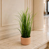 60cm Artificial Grass Plant With Peach Dusty Pink Ceramic Planter