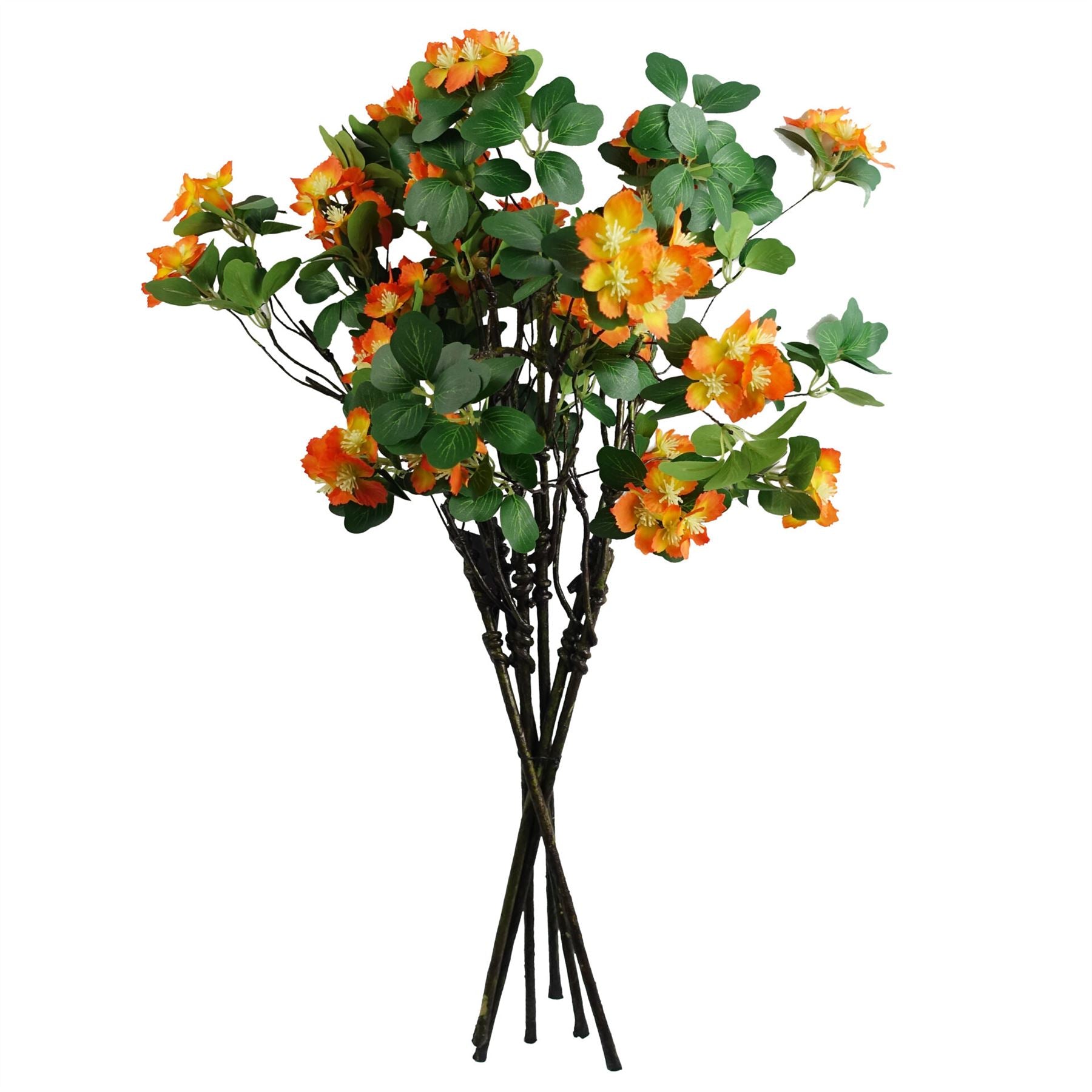 Pack of 6 x 60cm Flower Foliage Spray - Orange