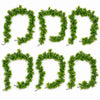 Pack of 6 x 160cm Artificial Green Floral Garland Hanging Foliage Decoration