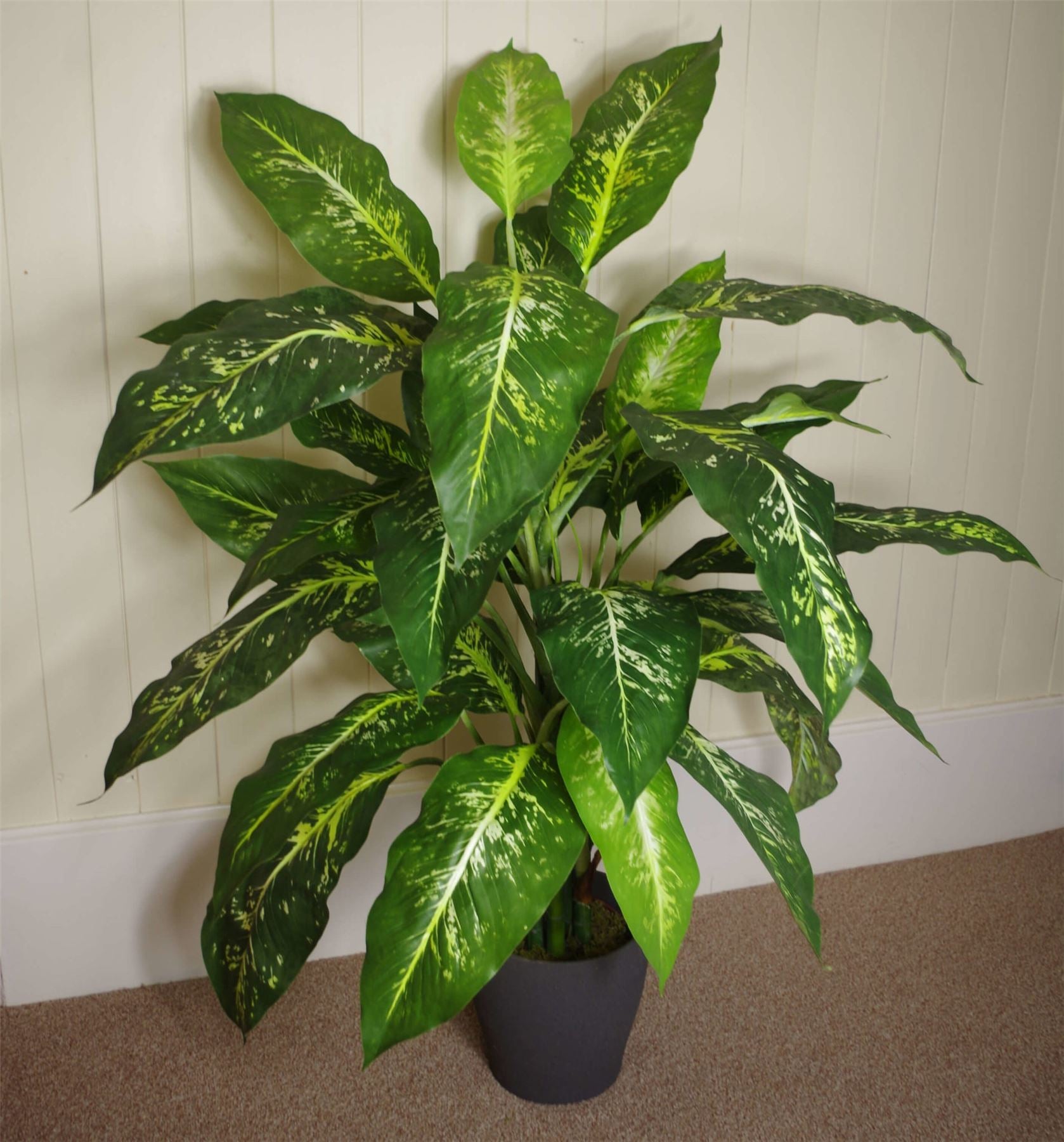Artificial 100cm Large Fox's Aglaonema (Spotted Evergreen) Tree Plant
