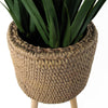 Seagrass Style Composite Planter with Stand