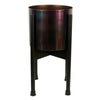 Medium Black Stand with Iridescent Rainbow Metal Planter 38.5cm x 18cm