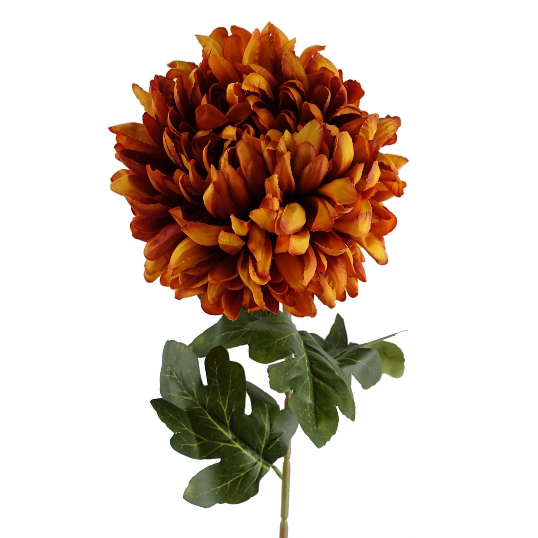Pack of 6 x 75cm Extra Large Reflex Chrysanthemum - Orange - Premium Quality