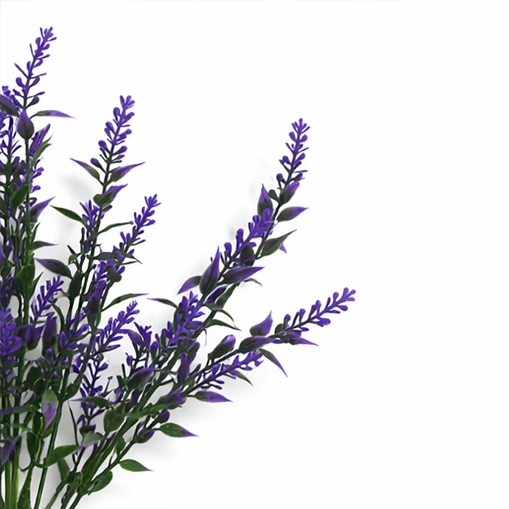 Pack of 6 x 34cm Artificial Purple Heather Stem Plant