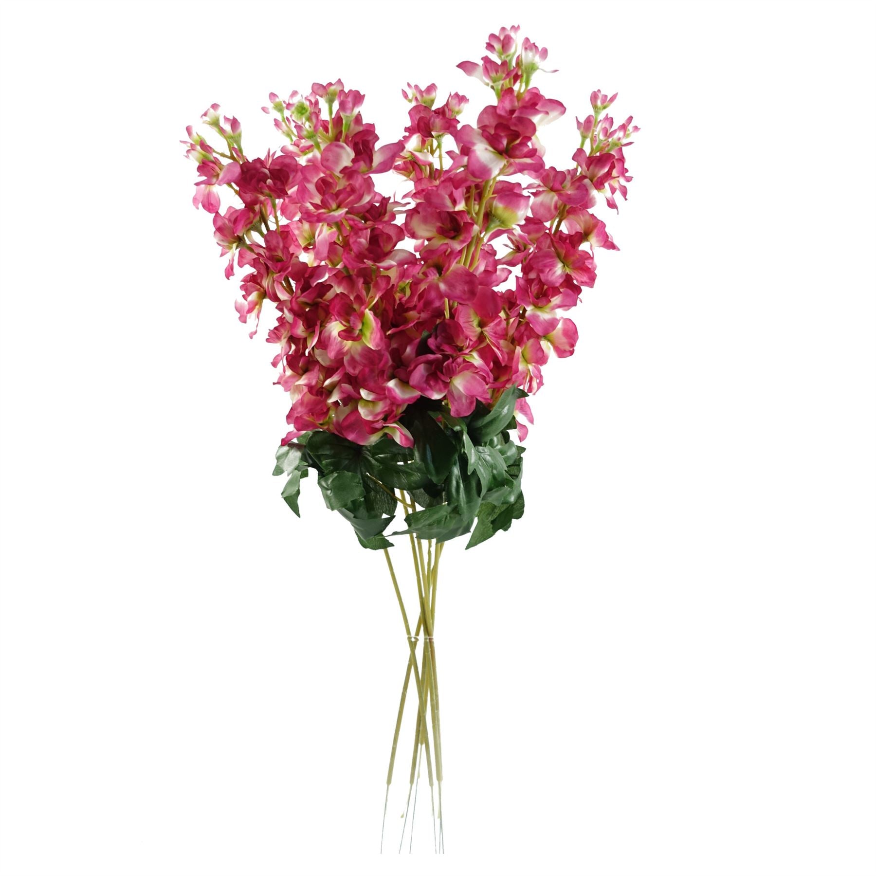 Pack of 6 x Artificial Flowers Delphinium Dark Pink Stem 75cm