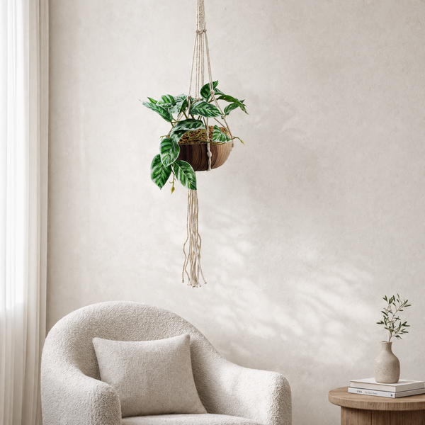 Artificial 85cm Hanging Potted Pothos Plant with Planter