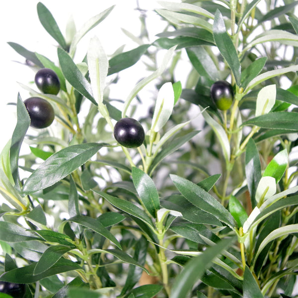 Artificial Olive Tree in Black Plastic Pot Olive Trunk