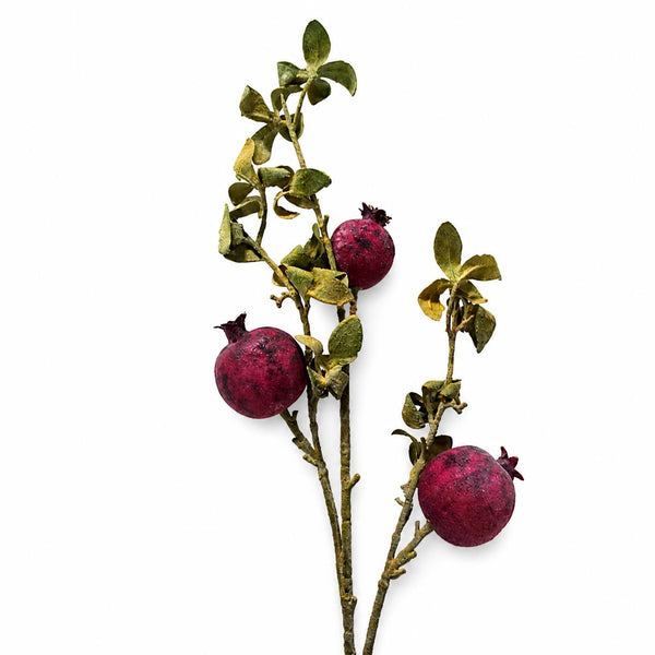 Pack of 6 x 75cm Artificial Pomegranate Stem Artificial Purple