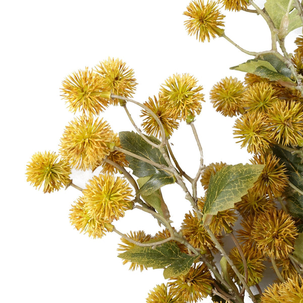 Pack of 6 x 85cm Craspedia Stem Yellow Artificial - Premium Quality