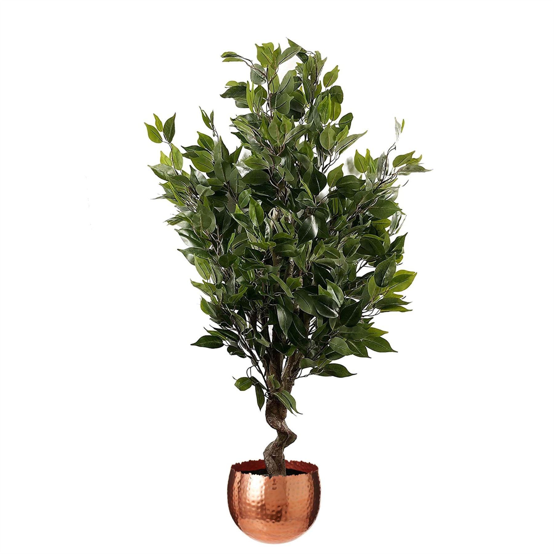 110cm Artificial Ficus Tree Plant Copper Planter