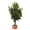 110cm Artificial Ficus Tree Plant Copper Planter