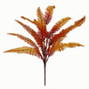 6 x 55cm Artificial Autumn Fern Bush Plant - Premium Quality