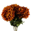 Pack of 6 x 75cm Extra Large Reflex Chrysanthemum - Orange - Premium Quality
