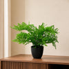 Artificial Fern Plant Realistic 30cm Woodland Fern Black Plant Pot