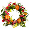 50cm Artificial Bright Spring Flower Wreath and 140cm Garland Set
