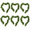 Pack of 6 x 180cm Artificial Eucalyptus Style Green Garland Hanging Decoration