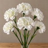 57cm Single White Carnation Artificial Flower