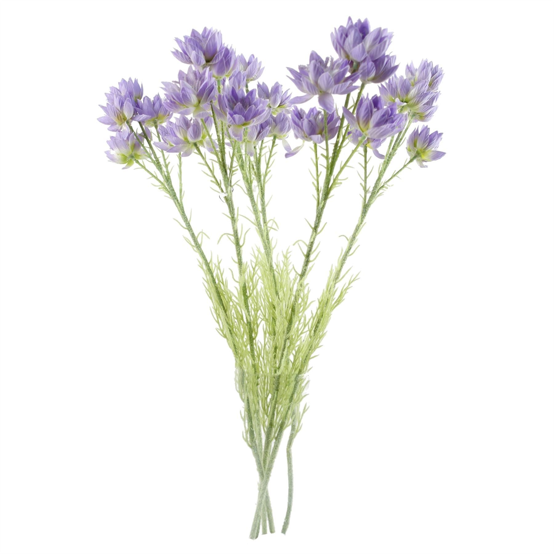 Pack of 6 x 60cm Purple Starflower Stem - 30 Flowers - Premium Quality