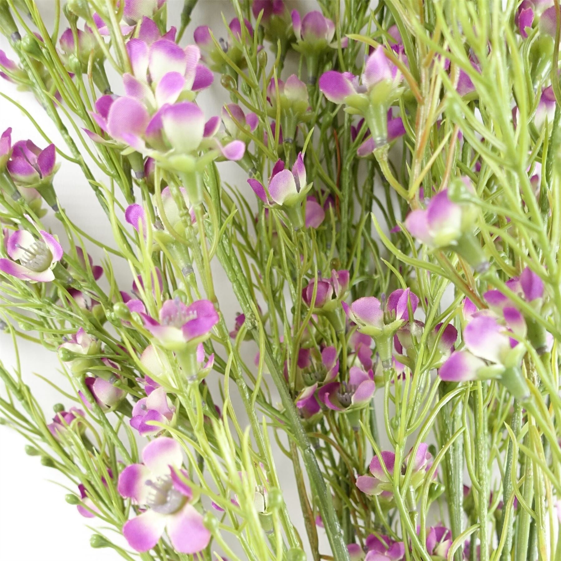 Pack of 6 x 100cm Artificial Foliage Stem with Small Flowers - Purple - Premium Quality