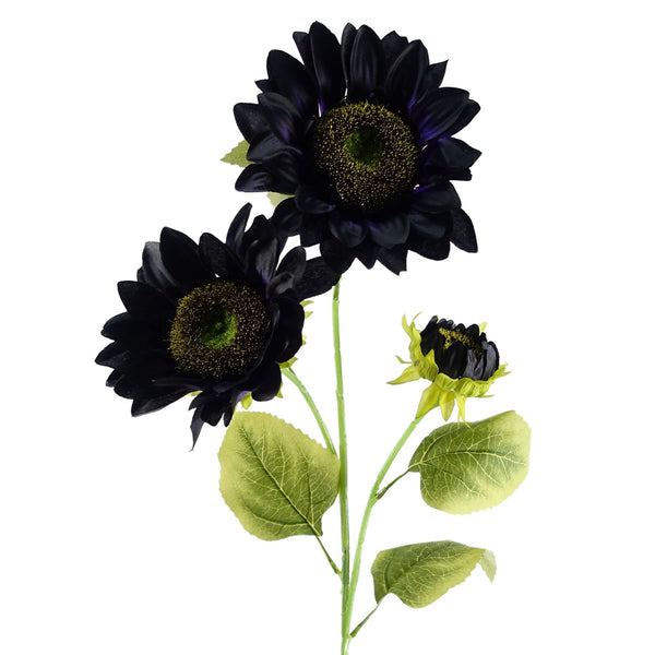 Pack of 6 x Artificial Flowers Purple Sunflower - 3 heads 88cm