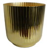 20cm Gold Fluted Metal Planter by Botanik - Premium Quality
