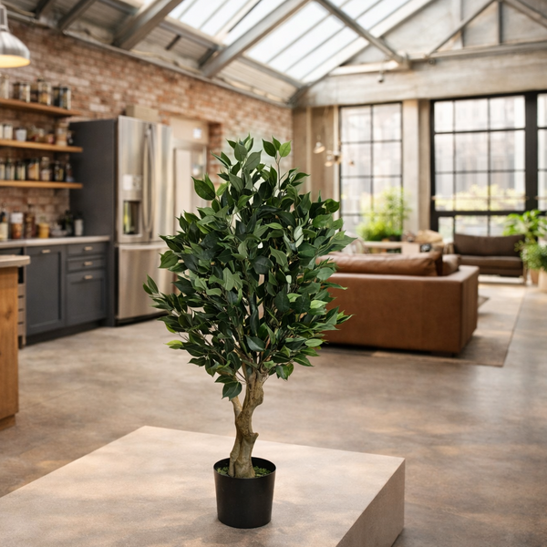 Artificial Ficus Tree Plant Green Ficus Twist Trees Plants 110cm