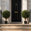 90cm Pair of UV Resistant Gloxinia Ball Topiary with 1608 Leaves and Natural Trunk - Premium Quality