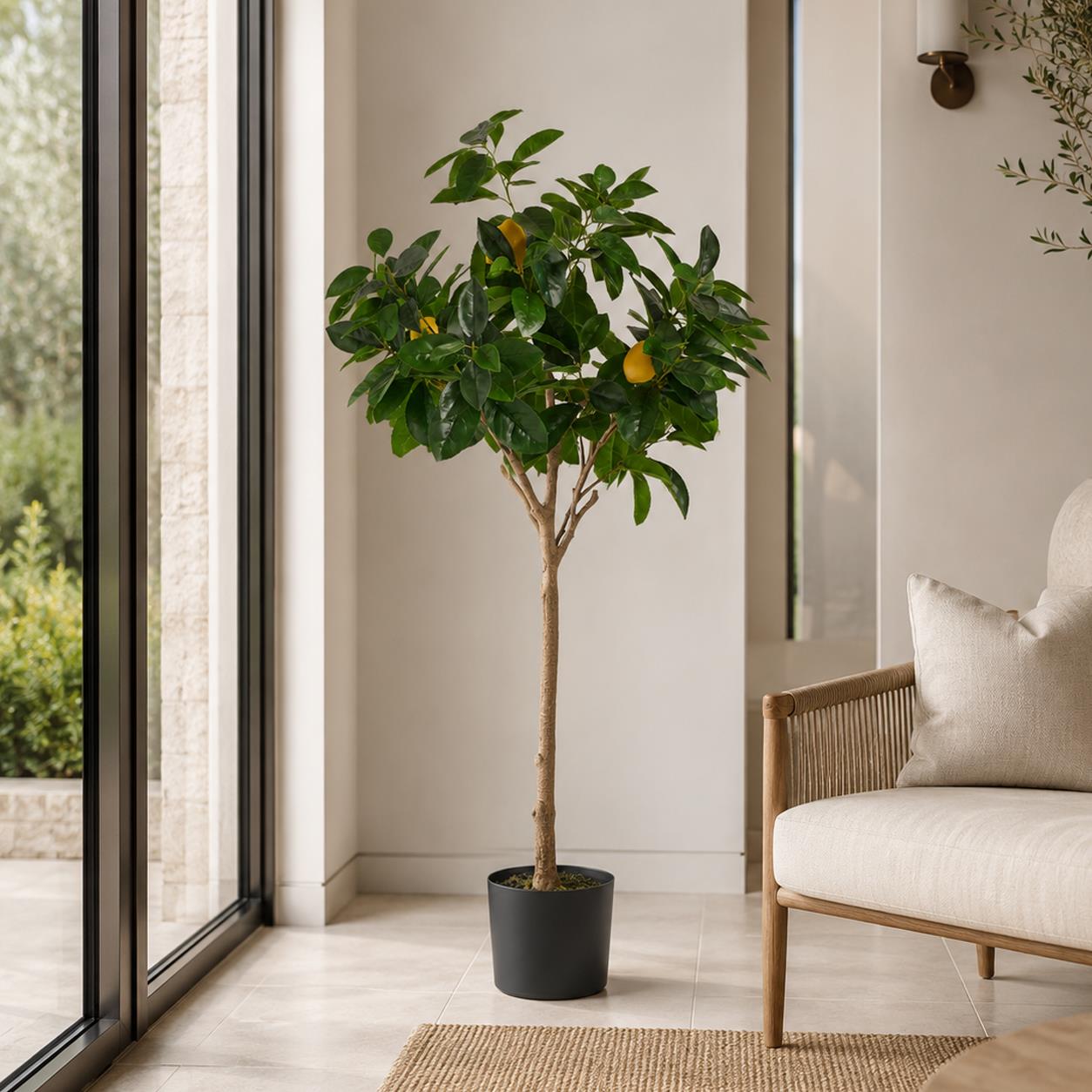 Large Lemon Tree Artificial 120cm Premium Plant