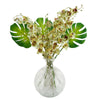 Artificial Flowers Cream Mini Orchid Stem 80cm