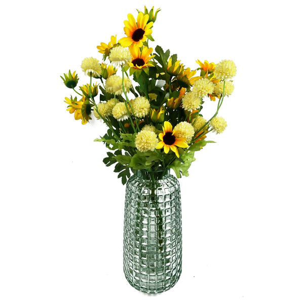 Pack of 6 x 70cm Artificial Yellow Daisy Flower Spray - Premium Quality