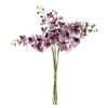 Pack of 6 x 100cm Artificial Phalaenopsis Orchid Purple Stem - 42 Flowers - Premium Quality