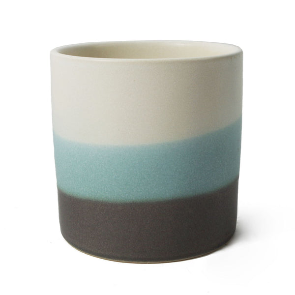 Blue S Stripe Ceramic Planter