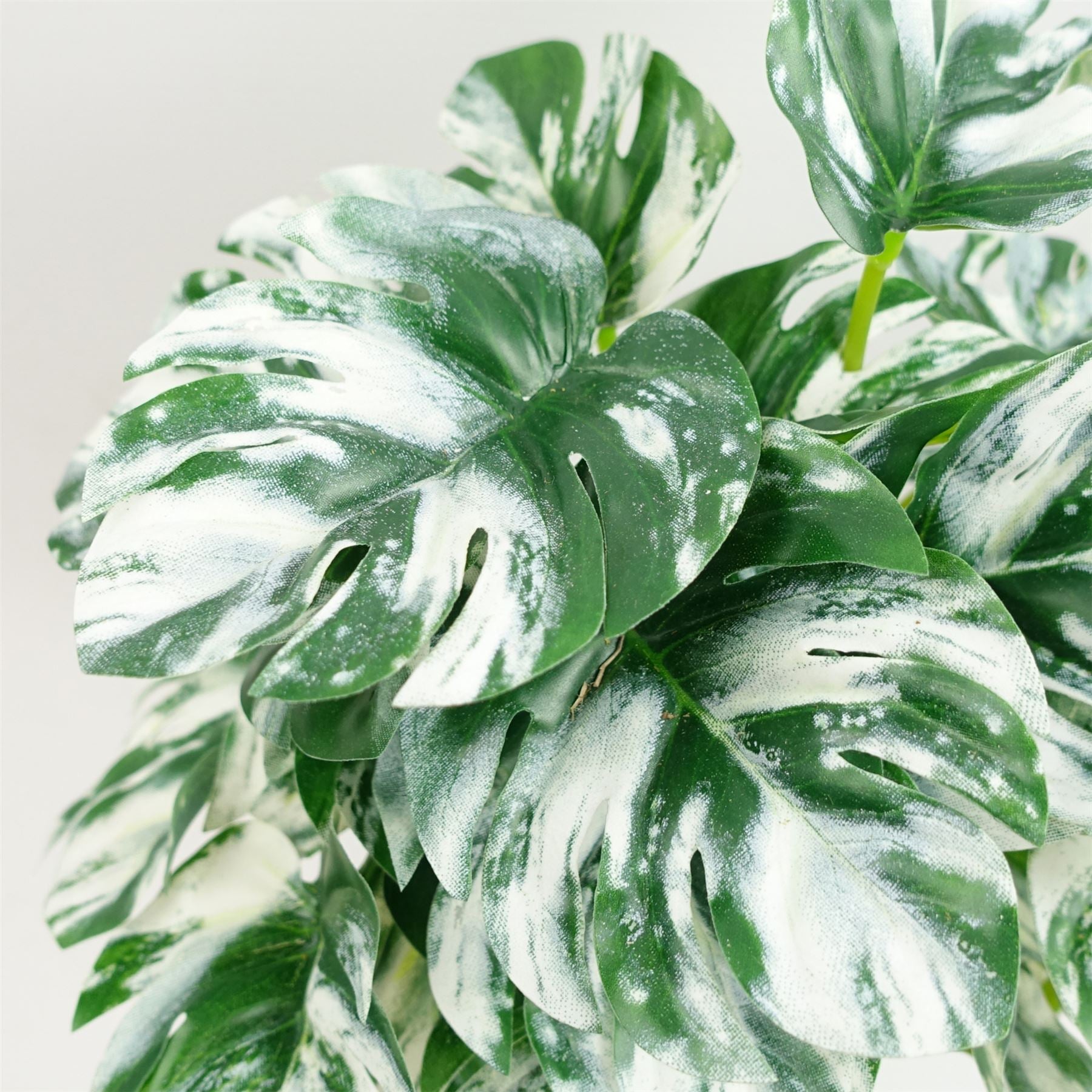 30cm Artificial Variegated Green Potted Monstera Trailing Plant