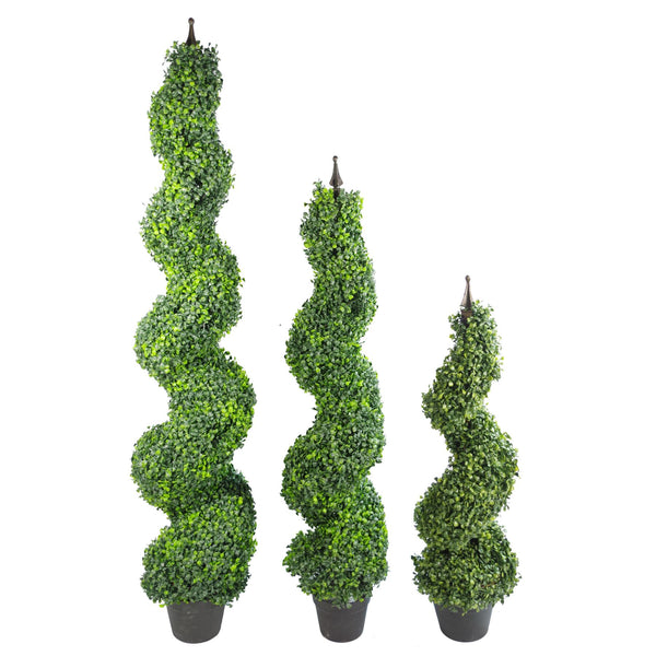 Artificial Boxwood Topiary Trees Pair 120cm