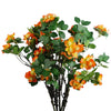 Pack of 6 x 60cm Flower Foliage Spray - Orange - Premium Quality