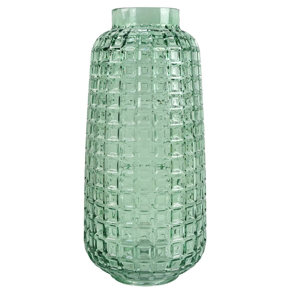 Glass Vase Green Cube Glass Vase 30cm Botanik