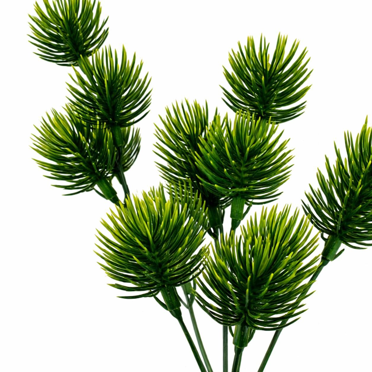 Pack of 6 x 30cm Artificial Cedrus Libani Pine Style Foliage Plant Stem